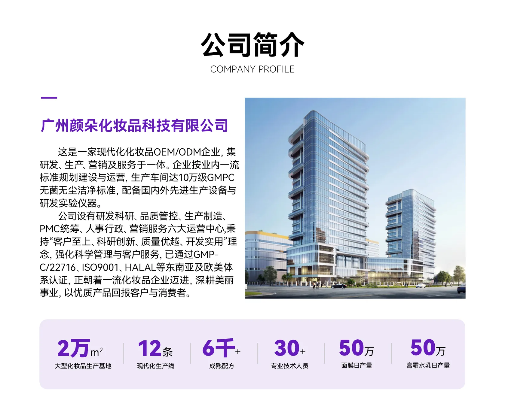 广州颜朵化妆品科技有限公司公司简介资料